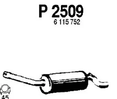 P2509 FENNO Глушитель выхлопных газов конечный