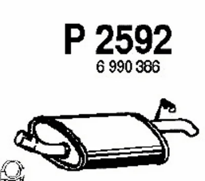 P2592 FENNO Глушитель выхлопных газов конечный