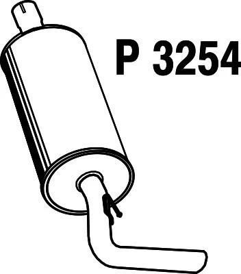 P3254 FENNO Глушитель выхлопных газов конечный