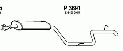 P3691 FENNO Глушитель выхлопных газов конечный