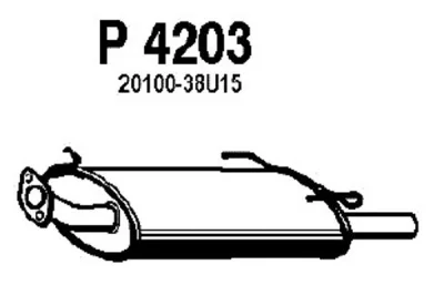P4203 FENNO Глушитель выхлопных газов конечный