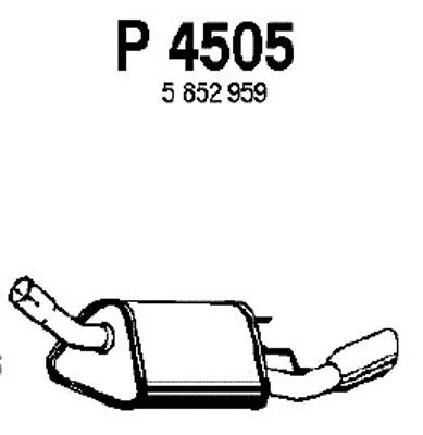 P4505 FENNO Глушитель выхлопных газов конечный