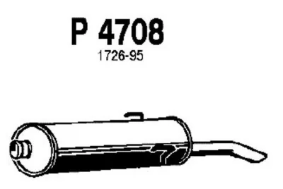 P4708 FENNO Глушитель выхлопных газов конечный
