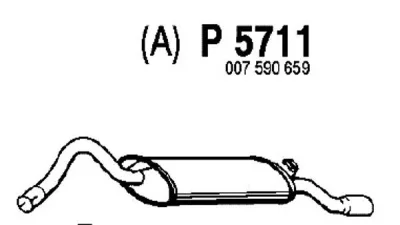 P5711 FENNO Глушитель выхлопных газов конечный