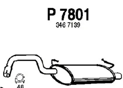 P7801 FENNO Глушитель выхлопных газов конечный