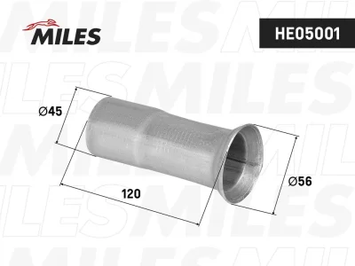 Труба выхлопного газа, универсальная MILES HE05001