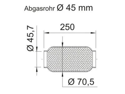 460378 ERNST Гофрированная труба, выхлопная система