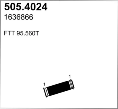 505.4024 ASSO Гофрированная труба, выхлопная система
