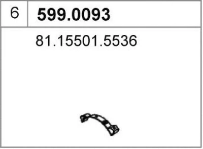 599.0093 ASSO Монтажный комплект, глушитель
