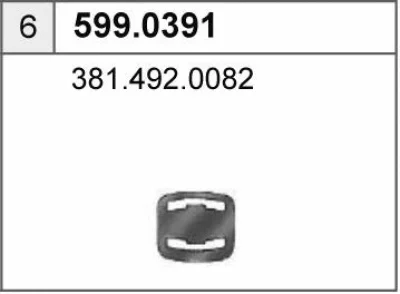 599.0391 ASSO Монтажный комплект, глушитель