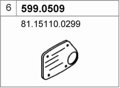 599.0509 ASSO Монтажный комплект, глушитель