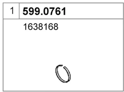 599.0761 ASSO Монтажный комплект, глушитель