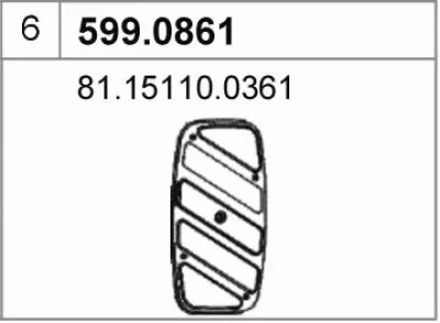 599.0861 ASSO Монтажный комплект, глушитель
