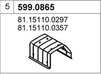 599.0865 ASSO Монтажный комплект, глушитель