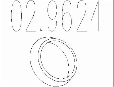 02.9624 MTS Уплотнительное кольцо, труба выхлопного газа