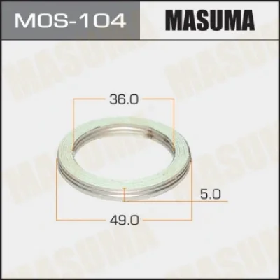 Уплотнительное кольцо, труба выхлопного газа MASUMA MOS-104