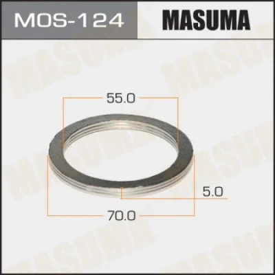 MOS-124 MASUMA Уплотнительное кольцо, труба выхлопного газа