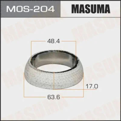 Уплотнительное кольцо, труба выхлопного газа MASUMA MOS-204