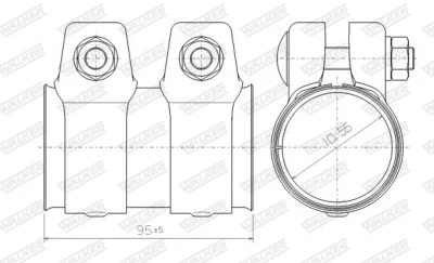 80250 WALKER Соединительные элементы, система выпуска