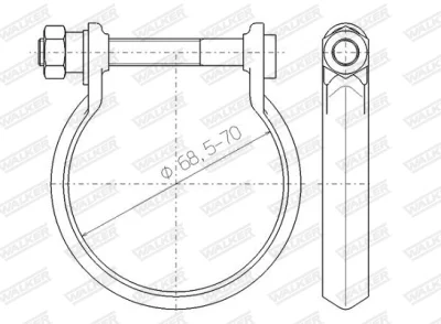 80438 WALKER Клемма, система выпуска