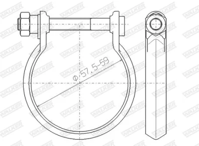 80562 WALKER Клемма, система выпуска