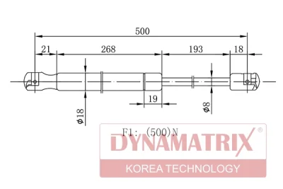 DGS106150 DYNAMATRIX Газовая пружина, крышка багажник