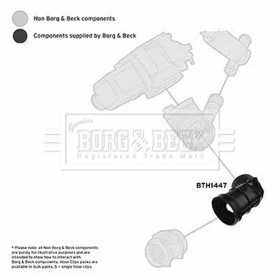 BTH1447 BORG & BECK Рукав воздухозаборника, воздушный фильтр