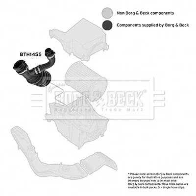 BTH1455 BORG & BECK Рукав воздухозаборника, воздушный фильтр