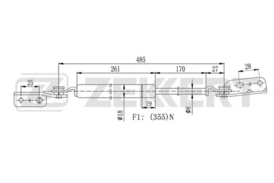 GF-2310 ZEKKERT Газовая пружина, крышка багажник