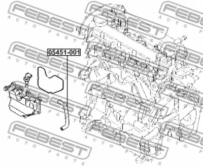 Шланг, вентиляция картера FEBEST 05451-001