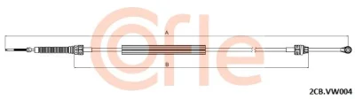 2CB.VK004 COFLE Трос, механическая коробка передач