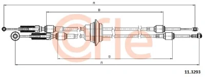 Трос, механическая коробка передач COFLE 92.11.3293