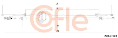 Трос, механическая коробка передач COFLE 92.2CB.CT003