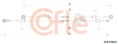 Трос, механическая коробка передач COFLE 92.2CB.FD025