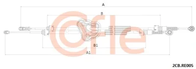 Трос, механическая коробка передач COFLE 92.2CB.RE005