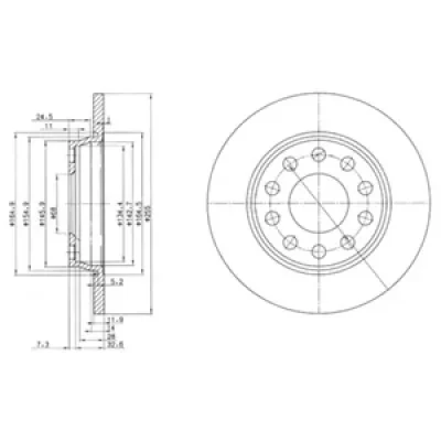 BG3674 DELPHI Тормозной диск