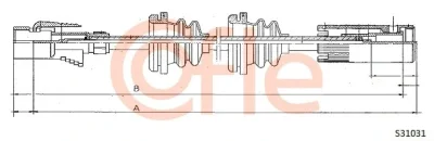 92.S31031 COFLE Тросик спидометра