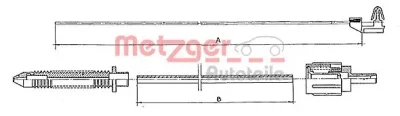 10.0381 METZGER Тросик газа