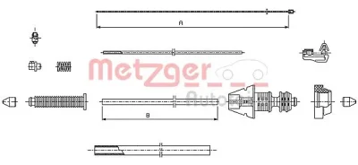 493.1 METZGER Тросик газа