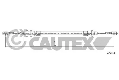 761177 CAUTEX Тросик газа