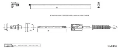 10.0383 CABOR Тросик газа