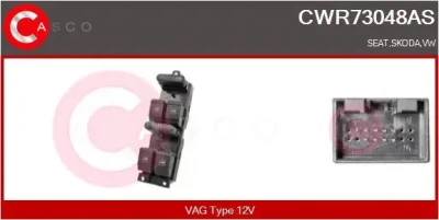 CWR73048AS CASCO Выключатель, стеклолодъемник