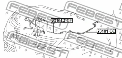 Тросик замка капота FEBEST 23101-CCF