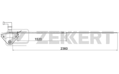 Тросик замка капота ZEKKERT BZ-1045