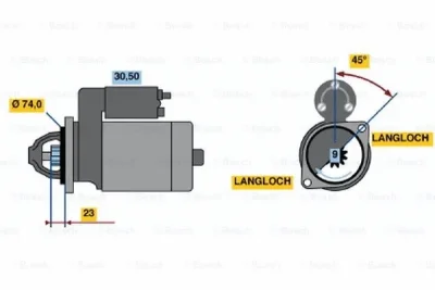 0 001 107 078 BOSCH Стартер