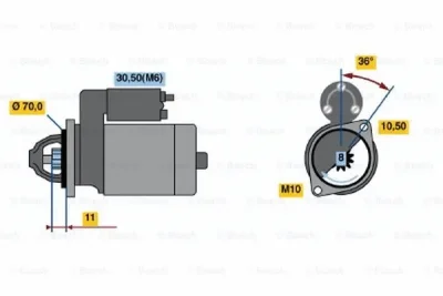 0 001 107 093 BOSCH Стартер