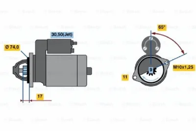 0 001 107 448 BOSCH Стартер