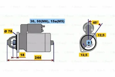 0 001 108 080 BOSCH Стартер