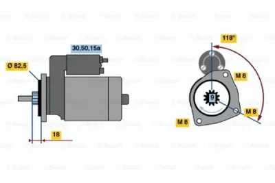 0 001 208 711 BOSCH Стартер