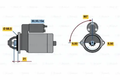 0 986 010 030 BOSCH Стартер